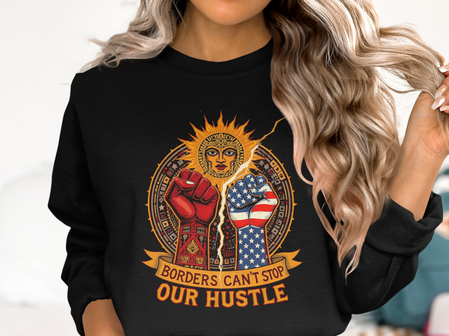 Borders Can't Stop Our Hustle Graphic Sweatshirt product type