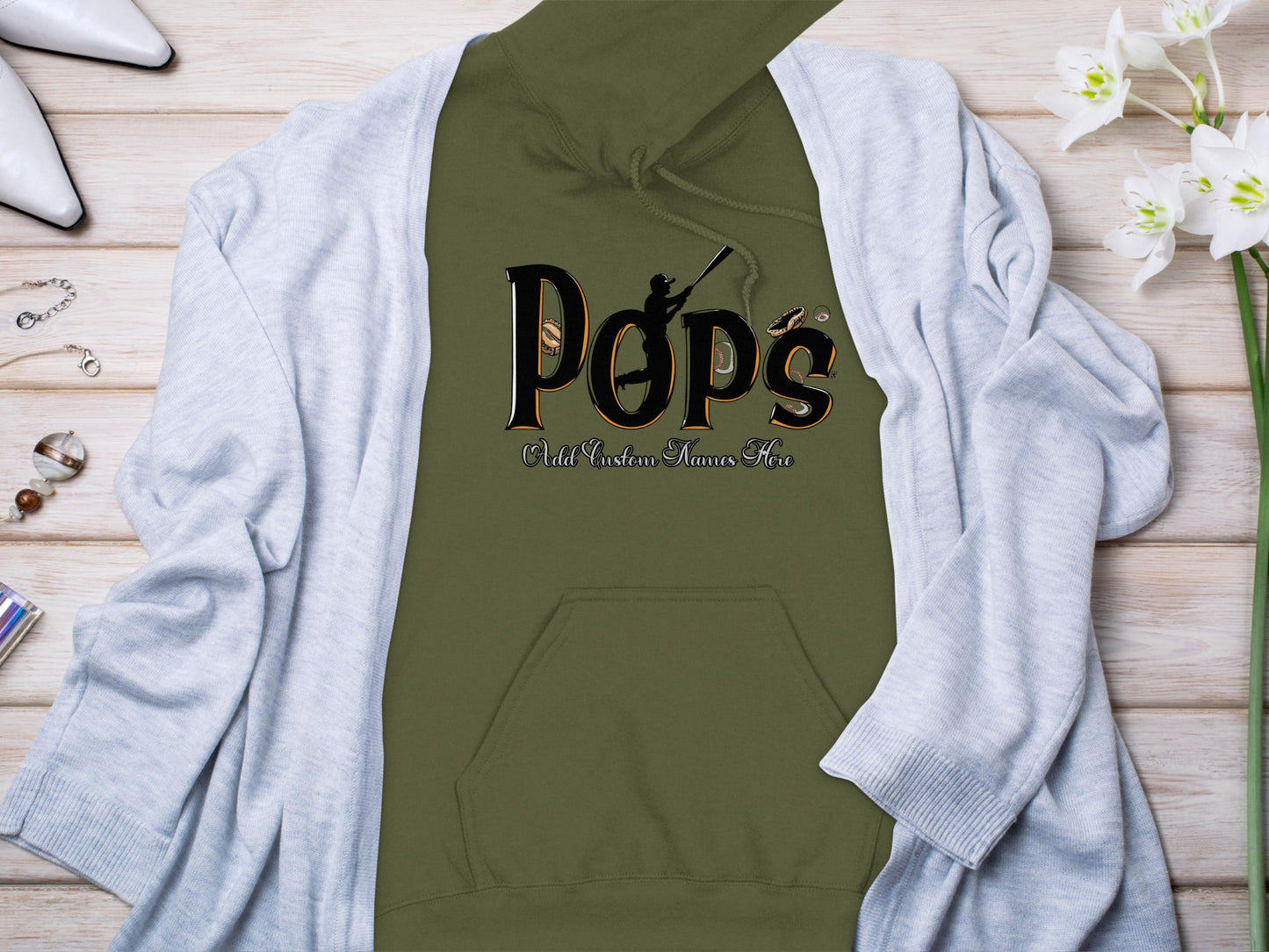 Pops Old Custom Logo Hero Design Hoodie product