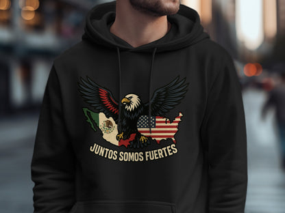 Juntos Somos Fuertes Eagle Patriotic Hoodie product type