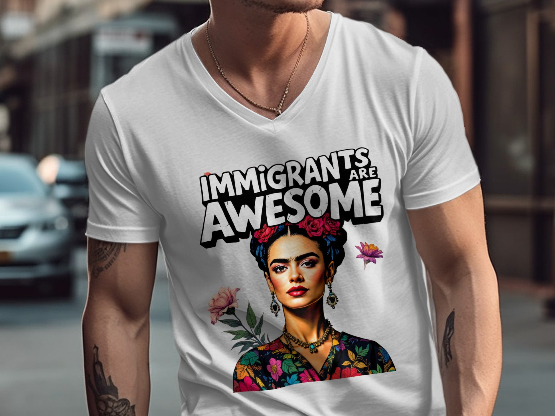 Immigrants Are Awesome Unique Graphic T-shirt