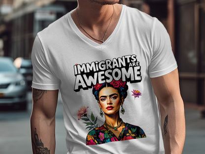 Immigrants Are Awesome Unique Graphic T-shirt