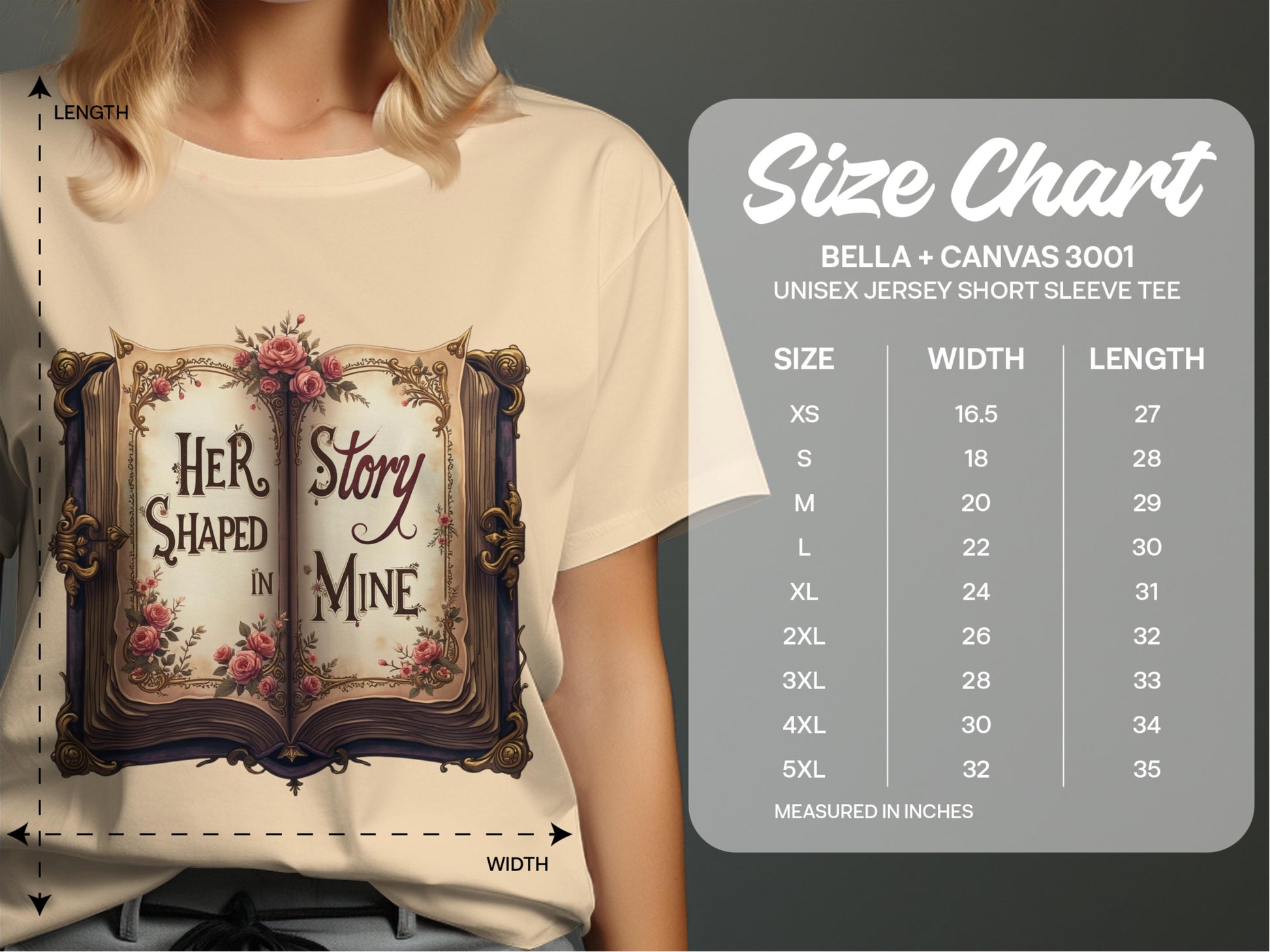 Her Shaped Story in Mine Unisex Jersey Short Sleeve product type