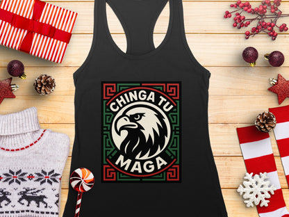 Chinga Tu Maga Eagle Festive Design Tank Top