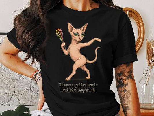 Cat Chef with Whisk Artistic Drawing T-Shirt product