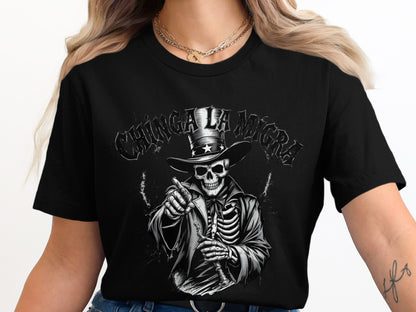 Chinga La Migra Skeleton Giving Thumbs Up T-Shirt