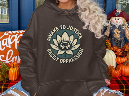 Awake to Justice Resist Oppression Graphic Hoodie product