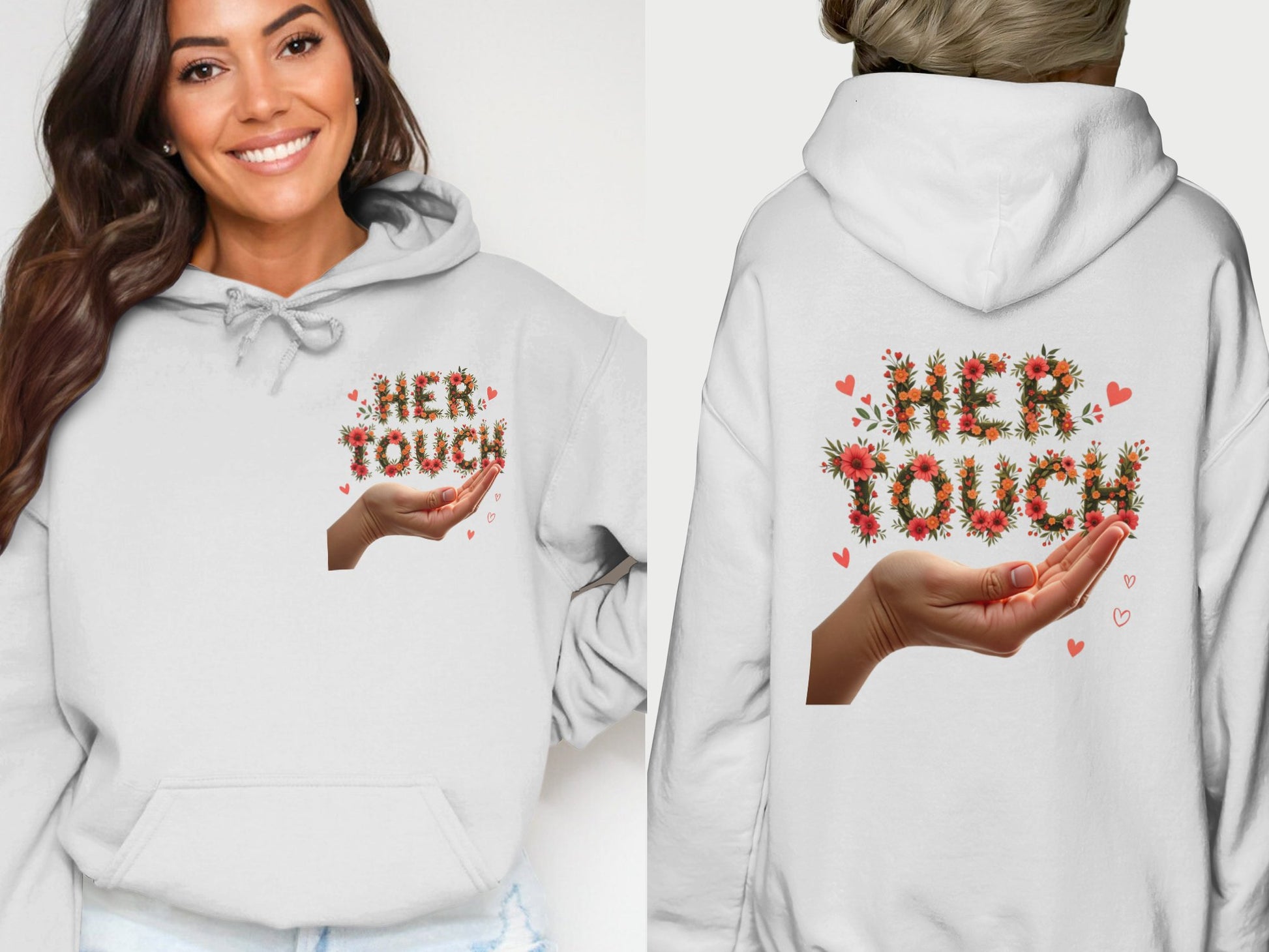 Her Touch Graphic Design Hoodie Product