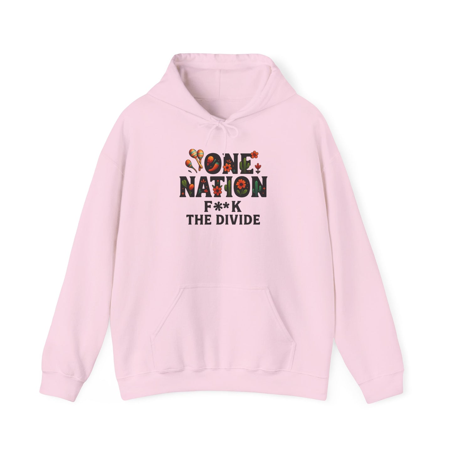 Pride hoodie One Nation Unisex Hoodie - F**k The Divide - Comfortable Heavy Blend Sweatshirt
