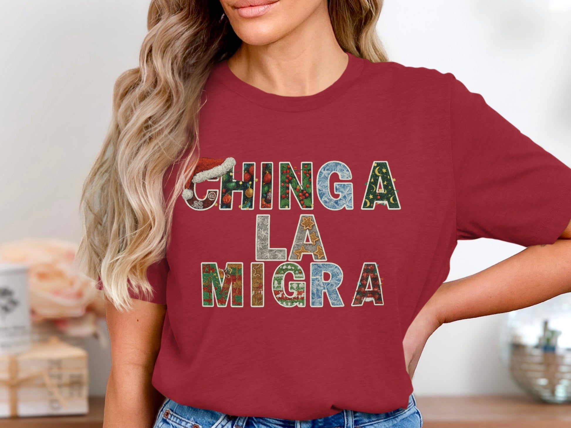 Chinga La Migra Graphic Tee Shirt for Statement Product
