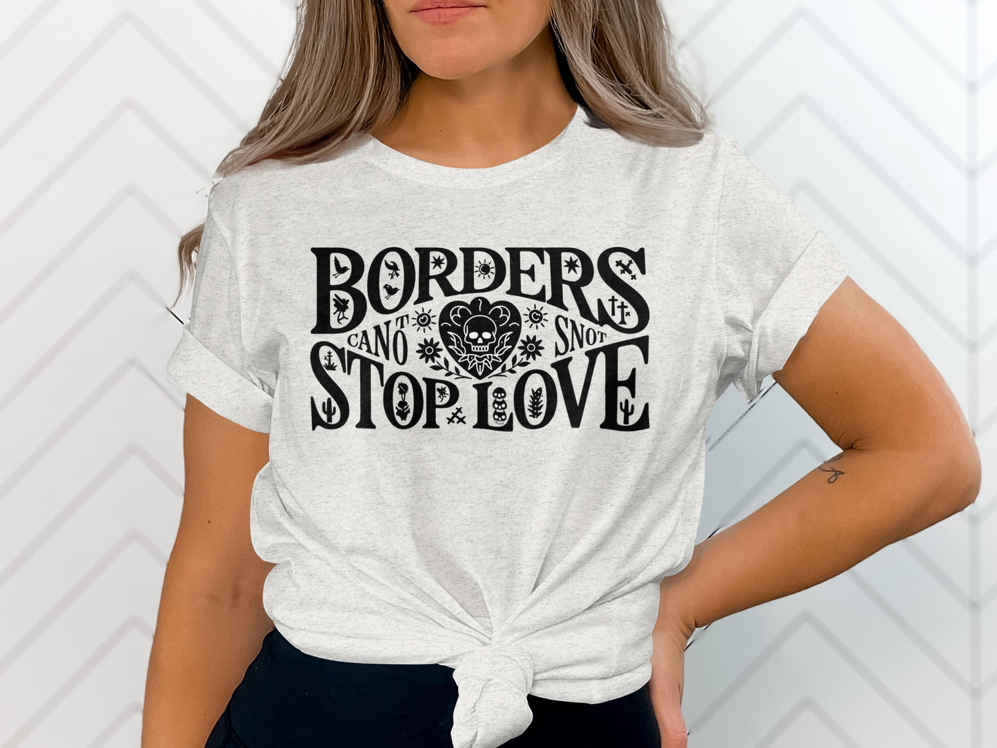 Borders Cannot Stop Love Graphic T-shirt