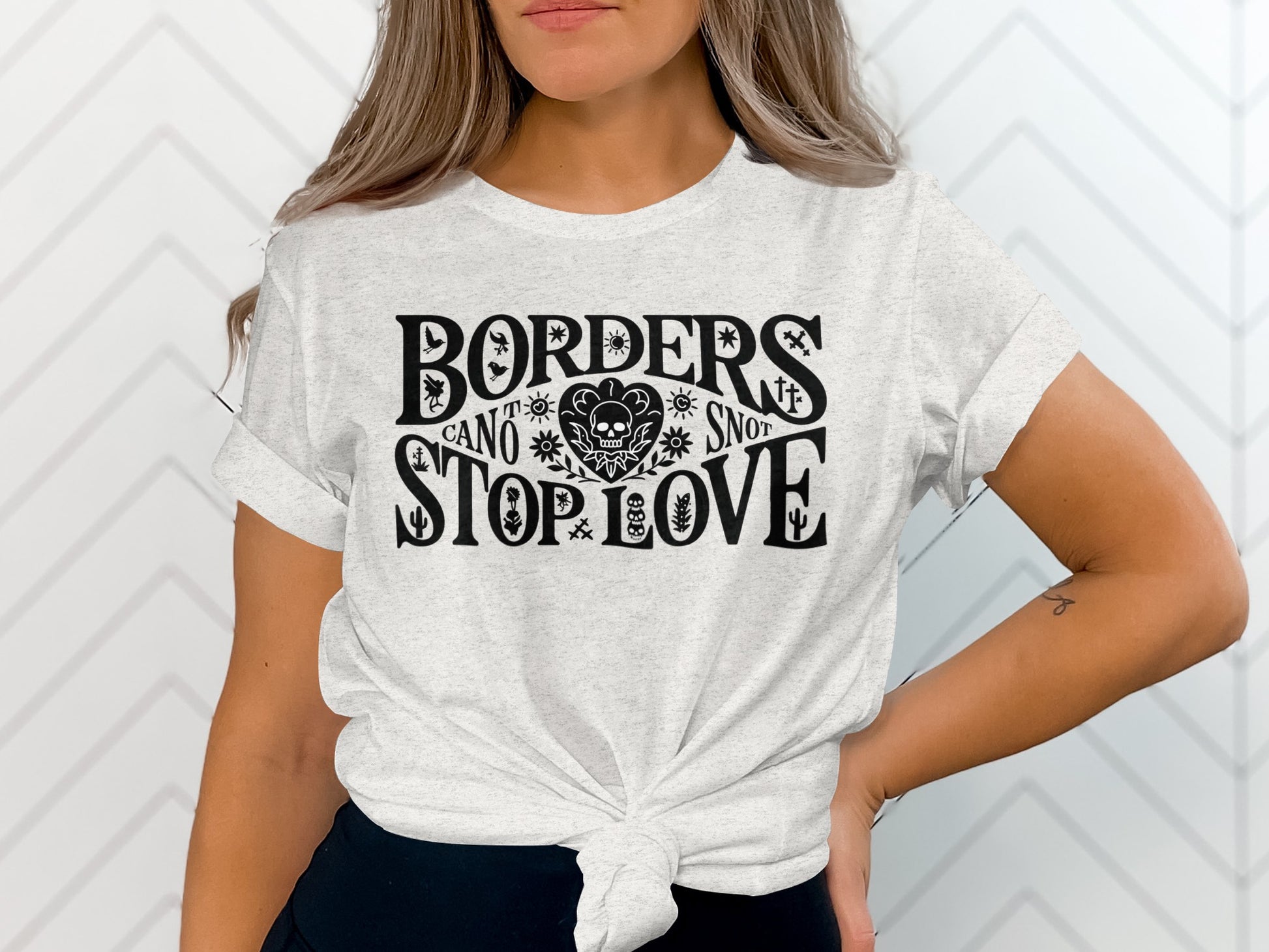 Borders Cannot Stop Love Graphic T-shirt
