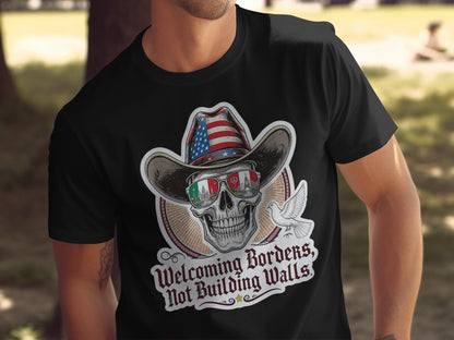 Welcoming Borders Not Building Walls Graphic T-Shirt product