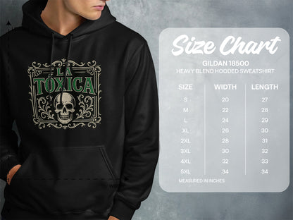 La Toxica Skull Graphic Gildan 18500 Hooded Sweatshirt product