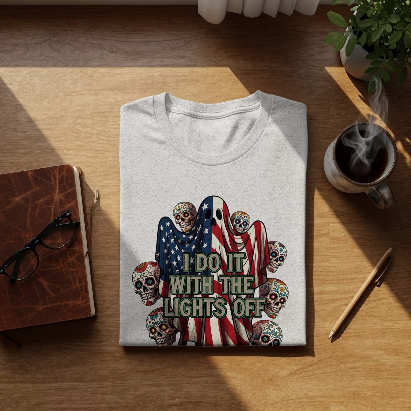 I Do It With The Lights Off Ghost Shirt product type