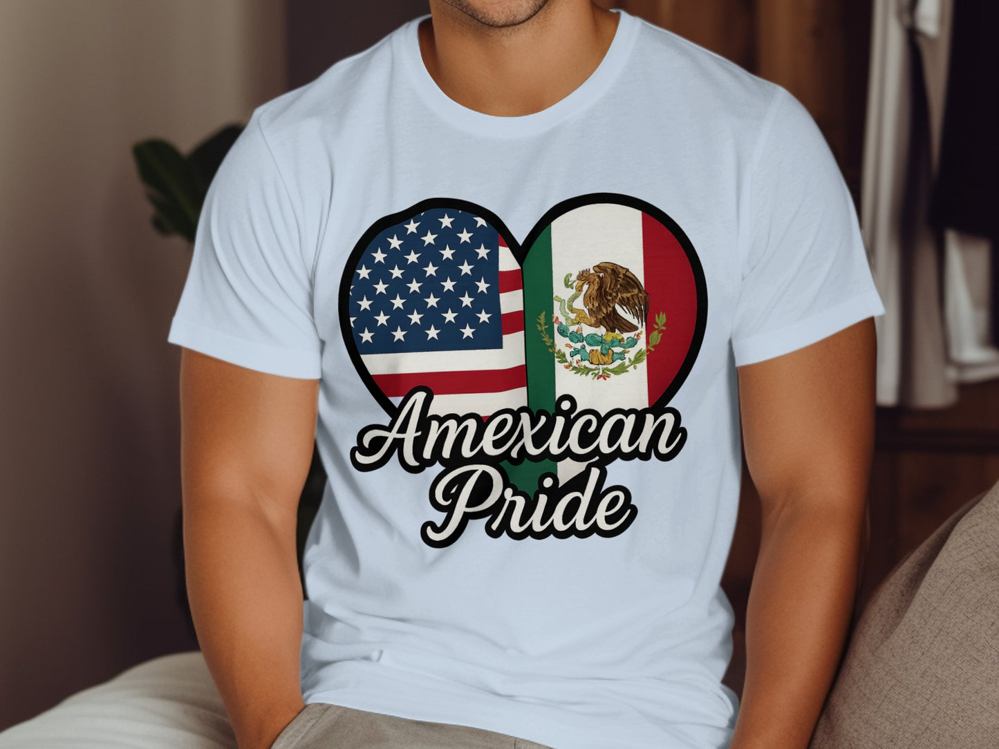 Amexican Pride USA and Mexico Heart T-shirt product type