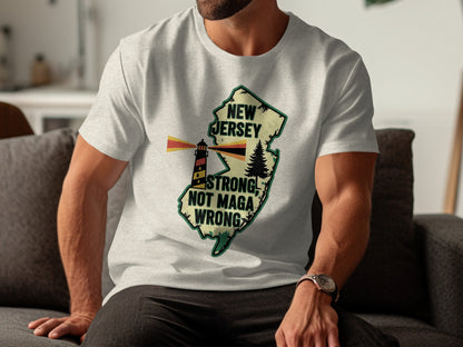New Jersey Strong Not Maga Wrong Graphic Shirt product