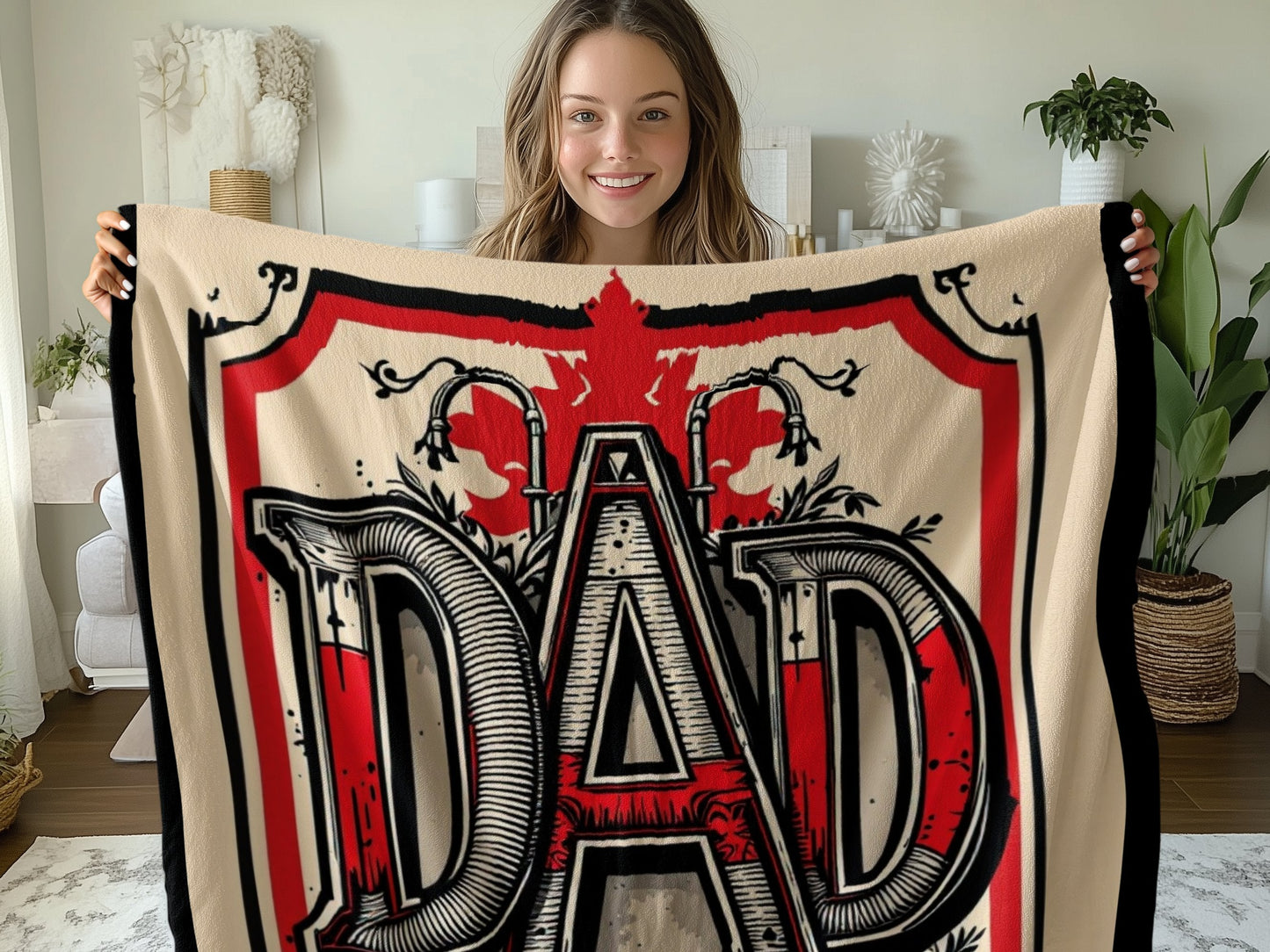 Personalized Dad Blanket Custom Gift Throw product