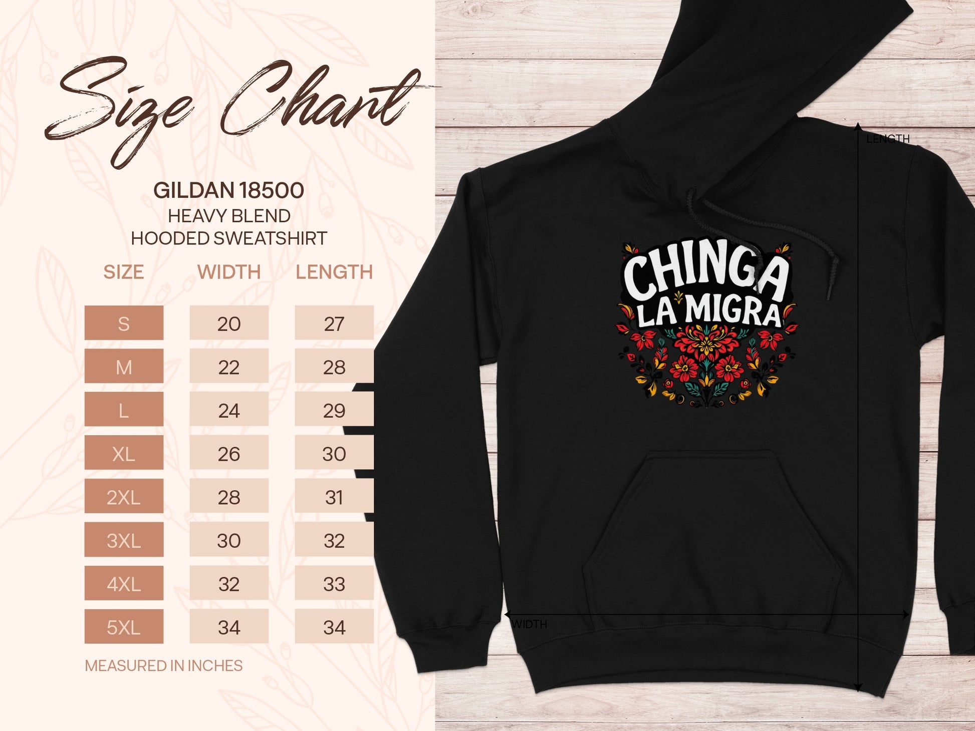 Chinga La Migra Graphic Heavy Blend Hooded Sweatshirt product