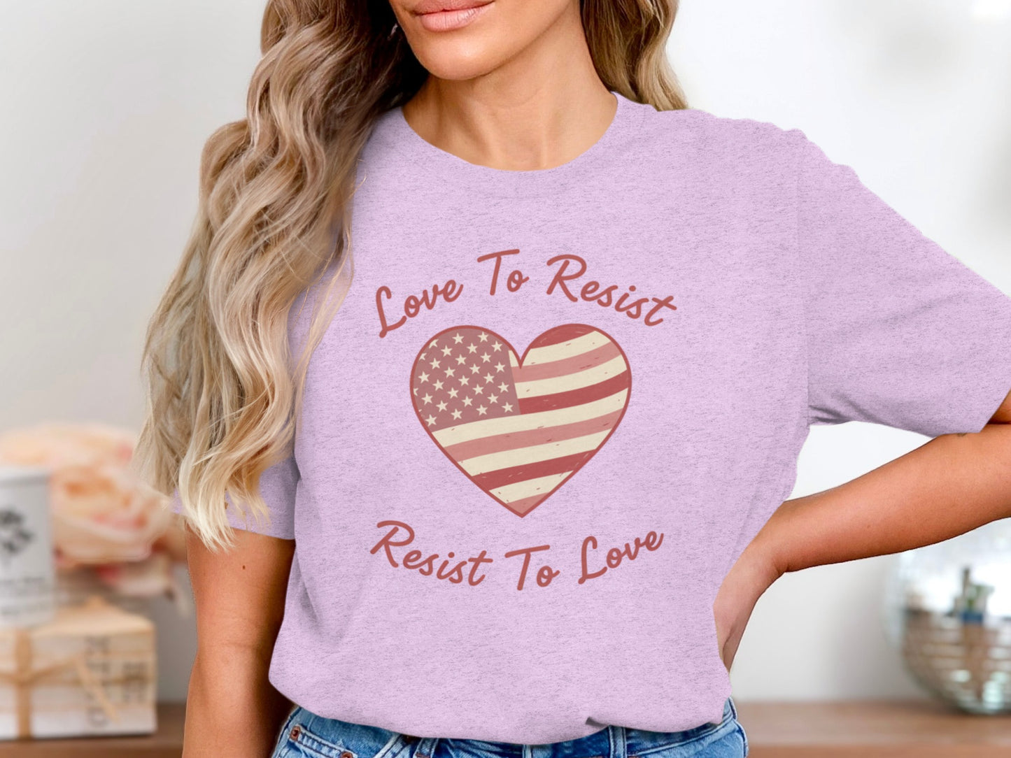 Love To Resist Resist To Love Heart Design Shirt