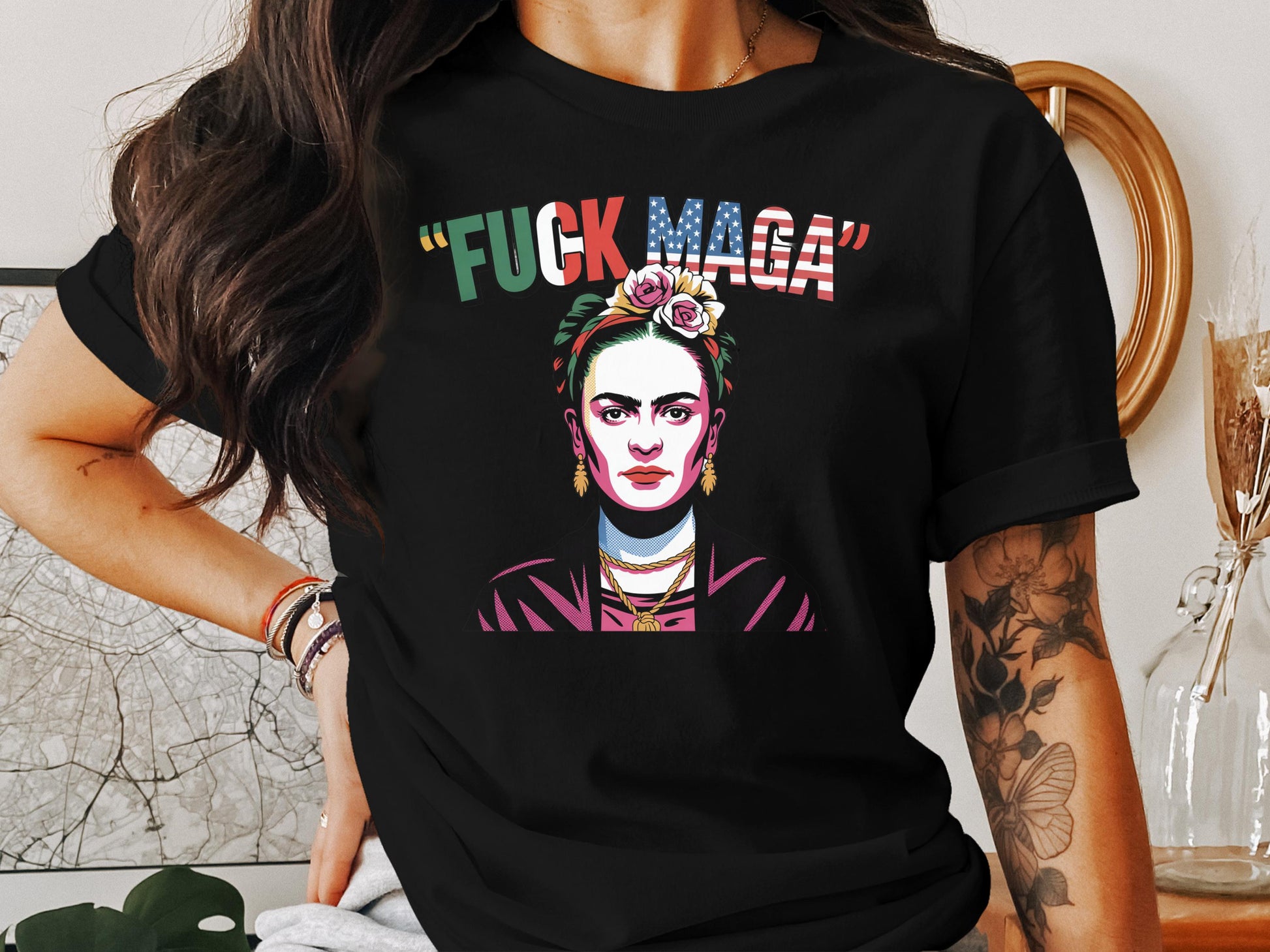 Bold Graphic Statement Tee with Powerful Message product type