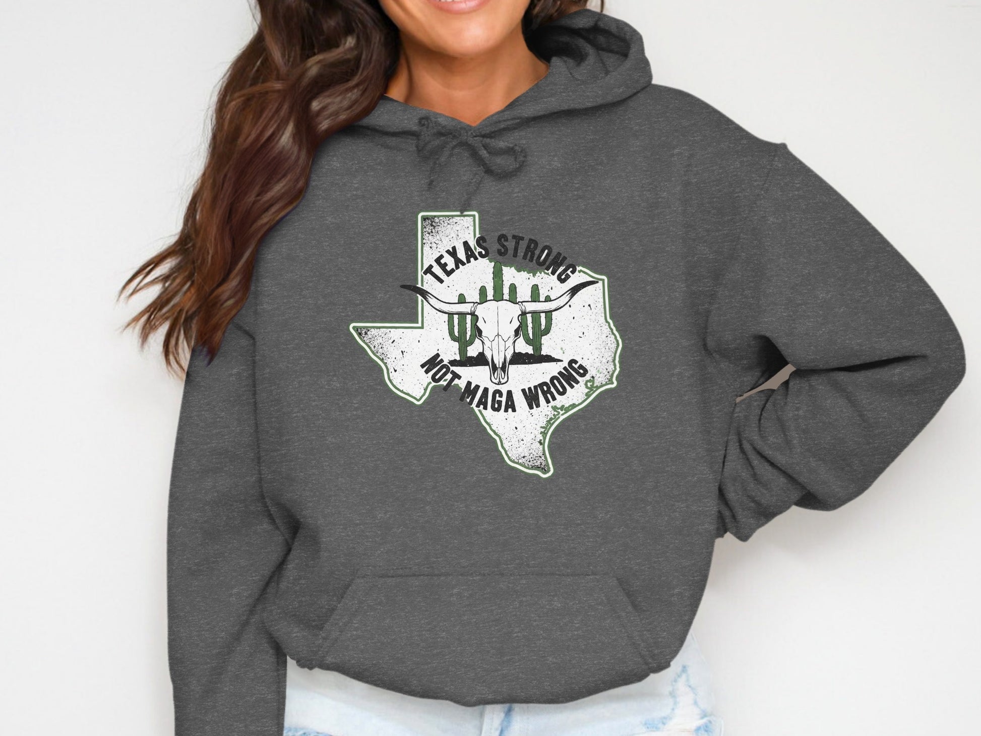 Texas Strong Not Maga Wrong Graphic Hoodie product type