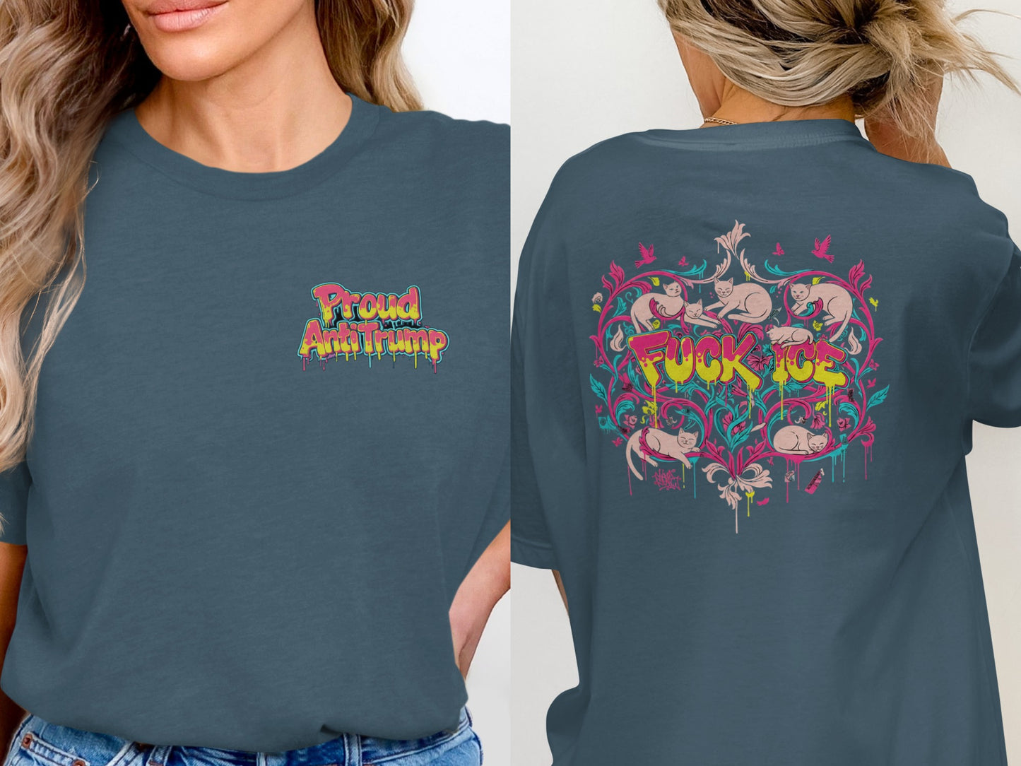 Proud Anti Trump Fuck ICE Graphic Tee