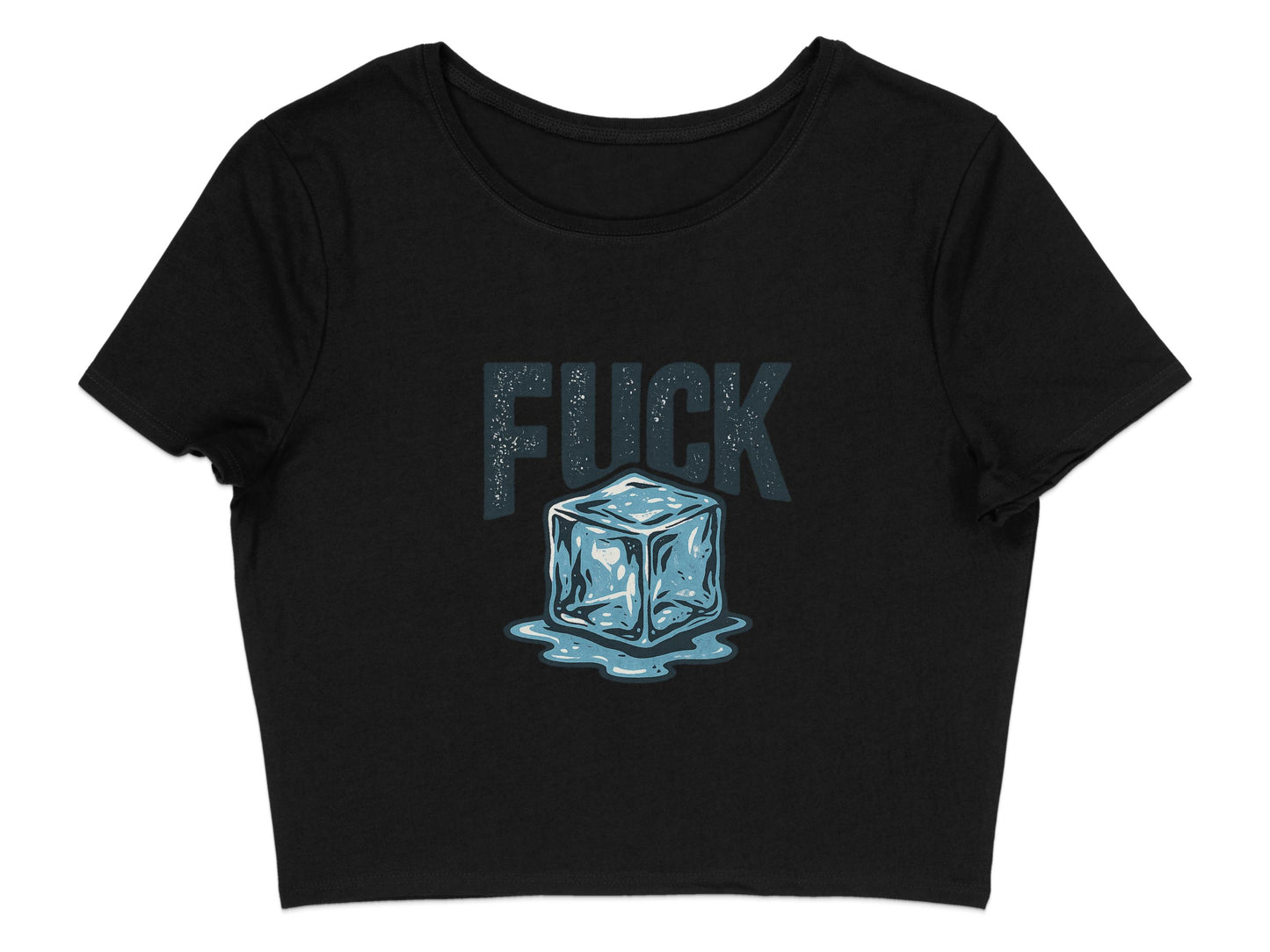 Bold Ice Cube Graphic Black Cropped Shirt product