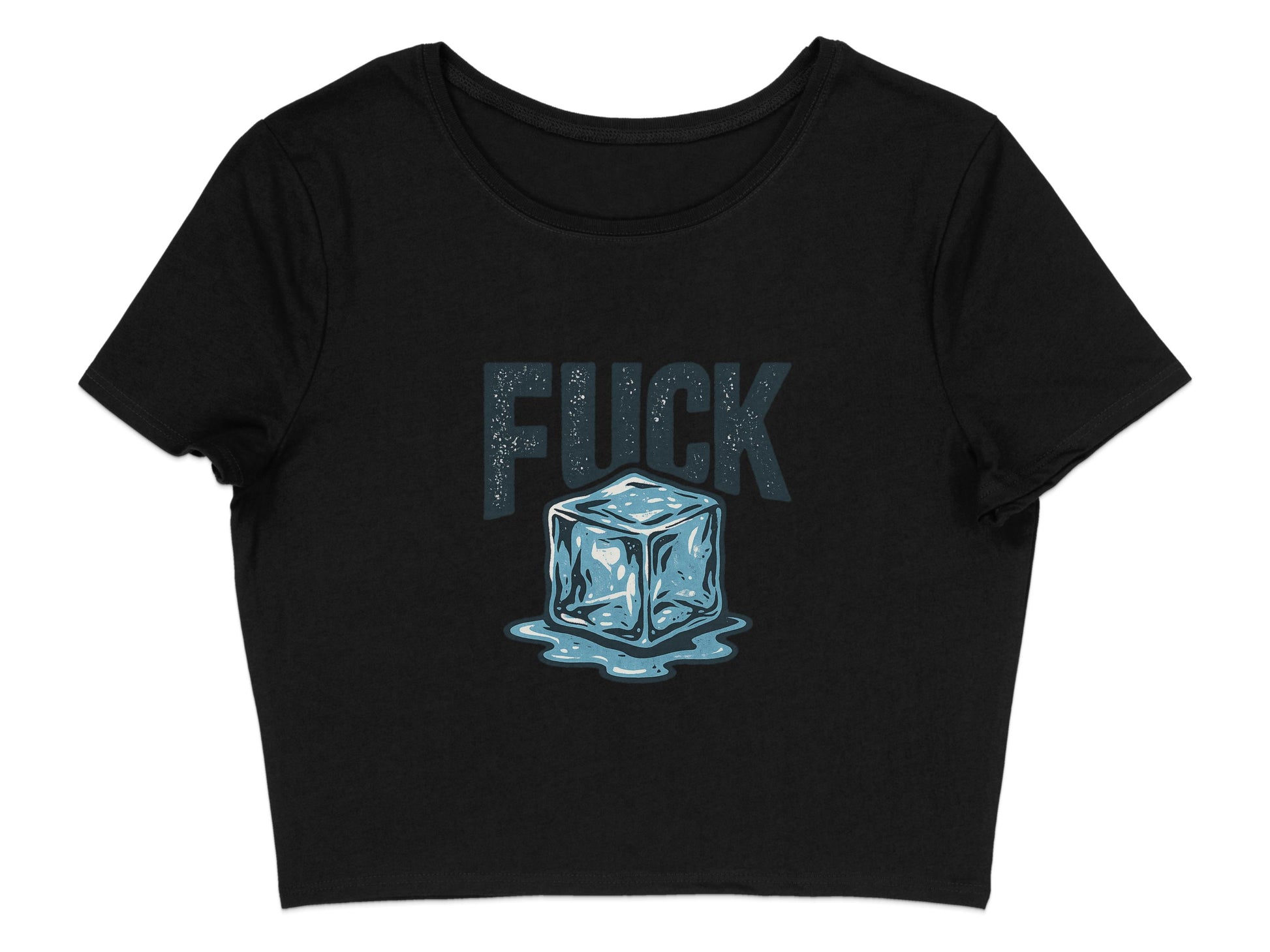 Bold Ice Cube Graphic Black Cropped Shirt product