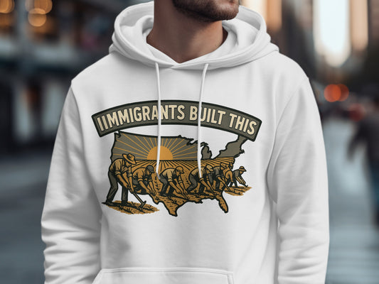 Immigrants Built This USA Map Design Hoodie product