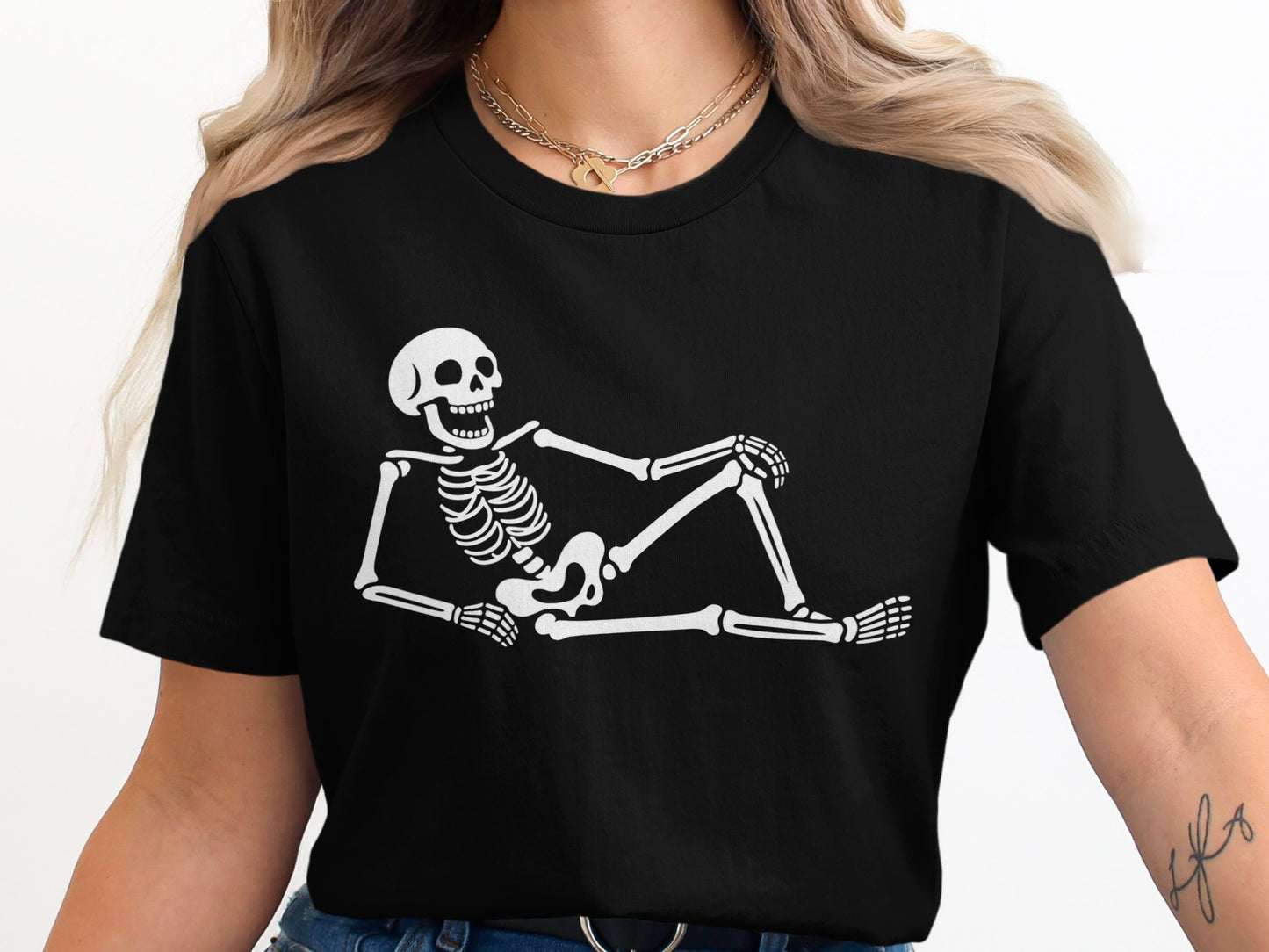 Skeleton Print Relaxed Fit Short Sleeve Shirt product