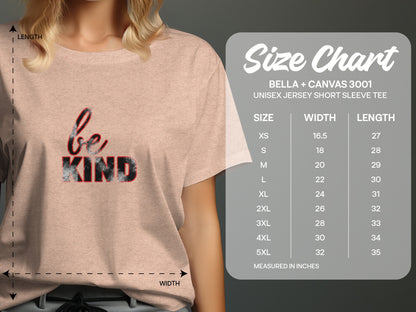 Be Kind Graphic T-shirt Unisex Jersey Short Sleeve