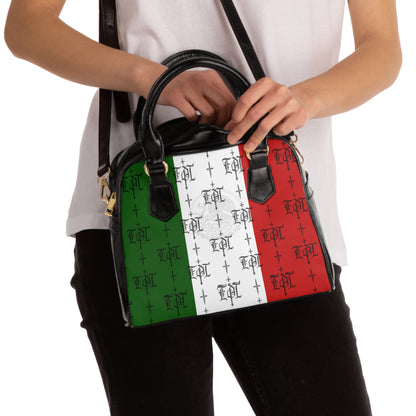 FDT Mexico Purse That Speaks To Anti Trump Liberal Purse |Monogram Grey Shoulder Handbag — Elegant Patterned Satchel Purse