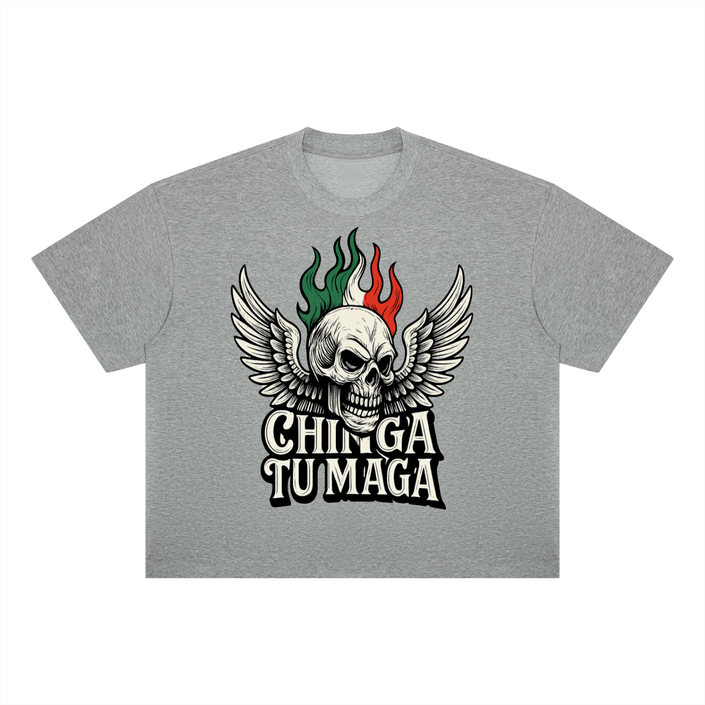 Chinga Tu Maga Unisex Boxy Drop Shoulder T-Shirt