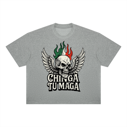 Chinga Tu Maga Unisex Boxy Drop Shoulder T-Shirt