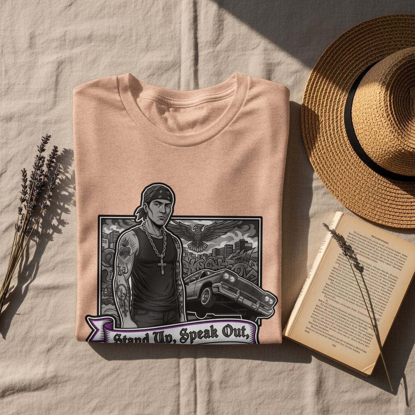 Stand Up Speak Out Graphic Tee with Bold Design