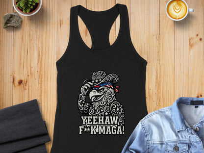 Yeehaw F**k Maga Graphic Design Tank Top Shirt product