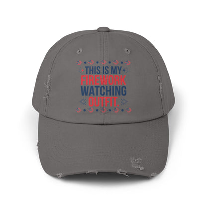 Firework Watching Cap - Unisex Distressed Hat for Celebrations
