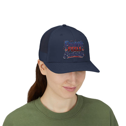 Fourth of July Celebration Snapback Cap - Patriotic Trucker Hat