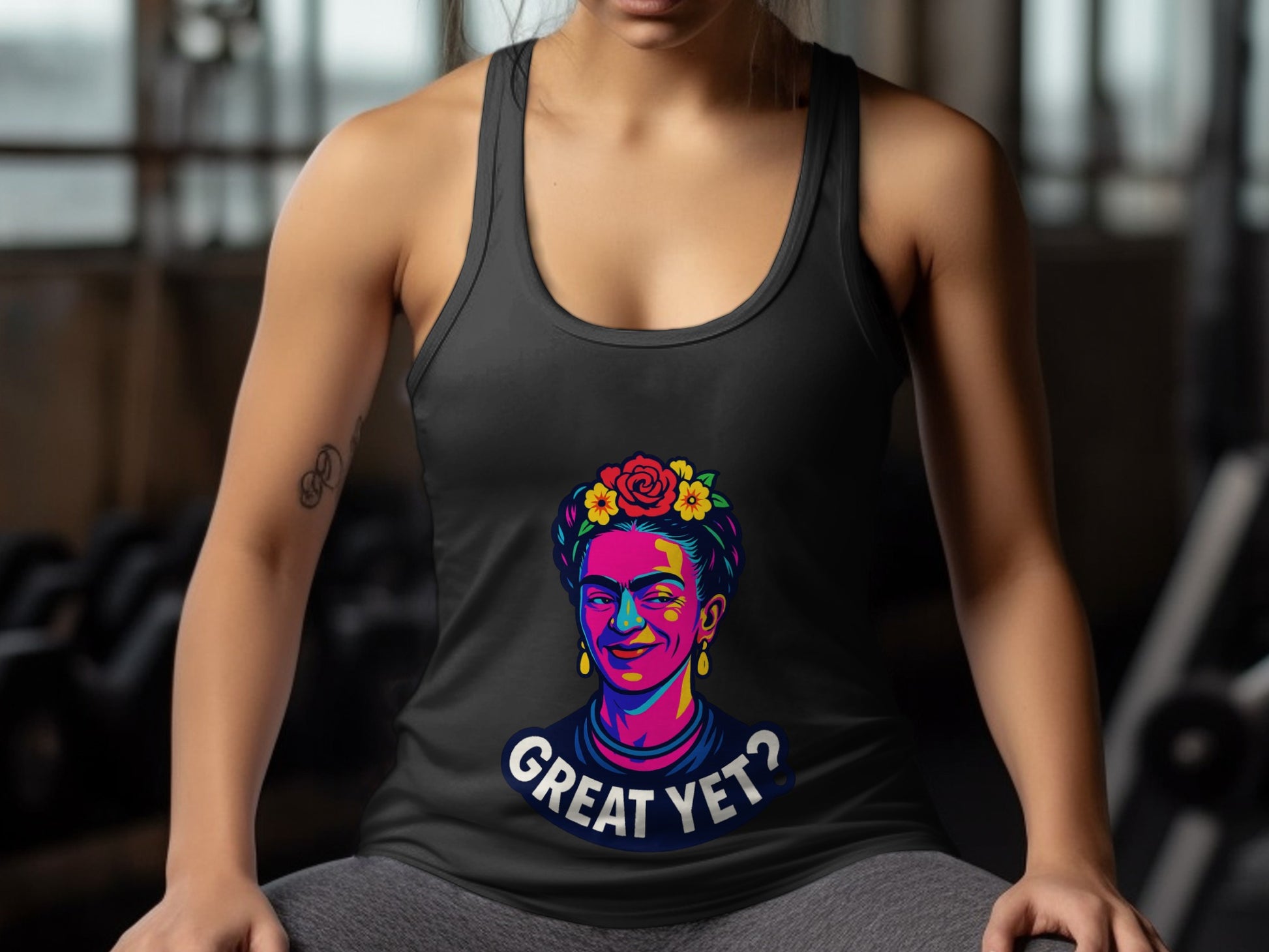 Colorful Artistic Frida Kahlo Inspired Graphic Tank product type