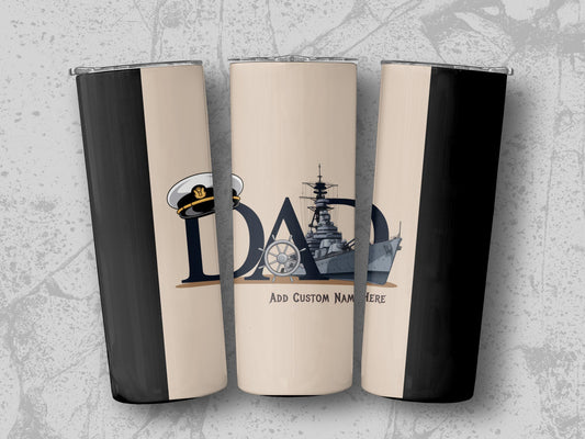 Navy Dad Tumblers with Battleship Graphic product type