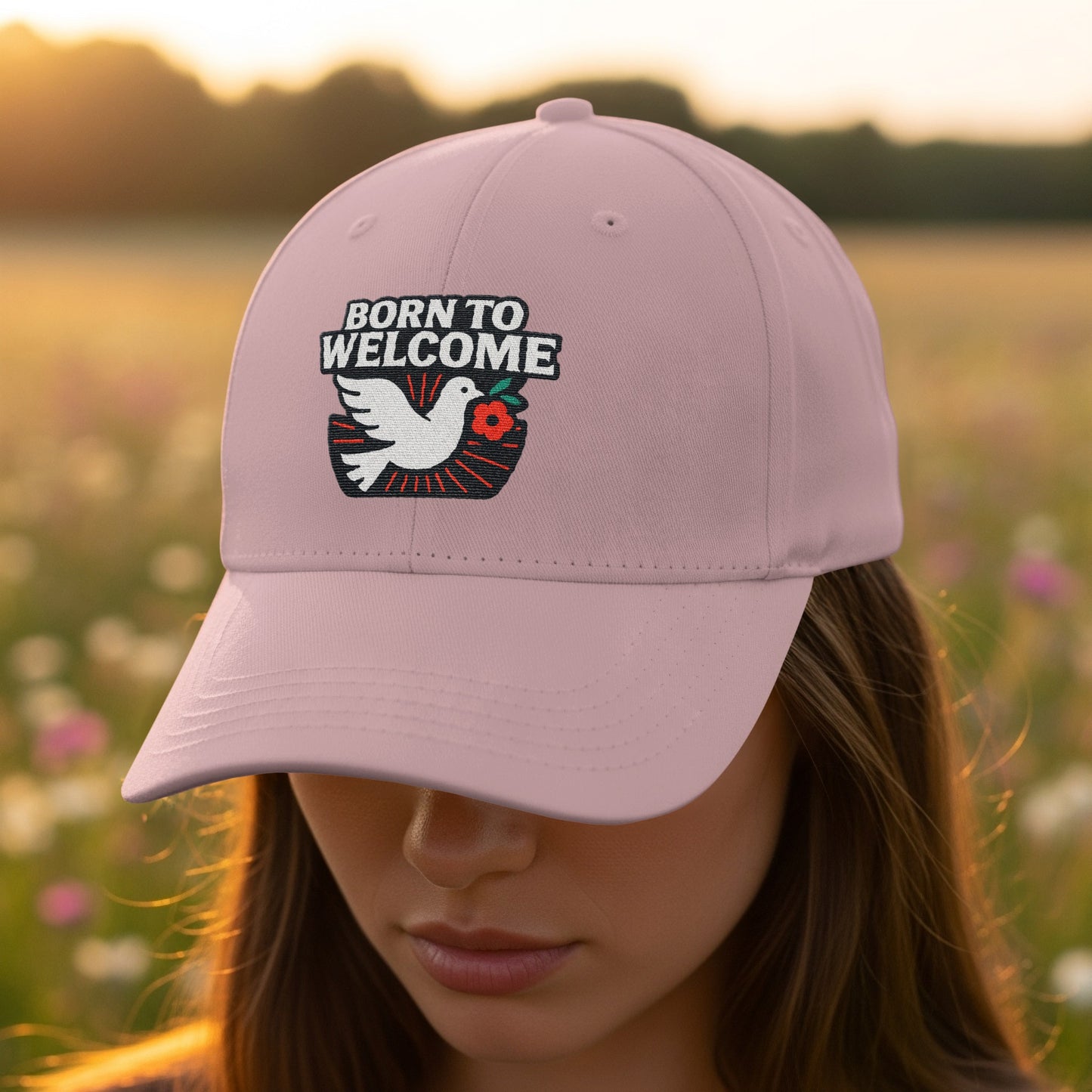 Born to Welcome Embroidered Hat Trendy Product