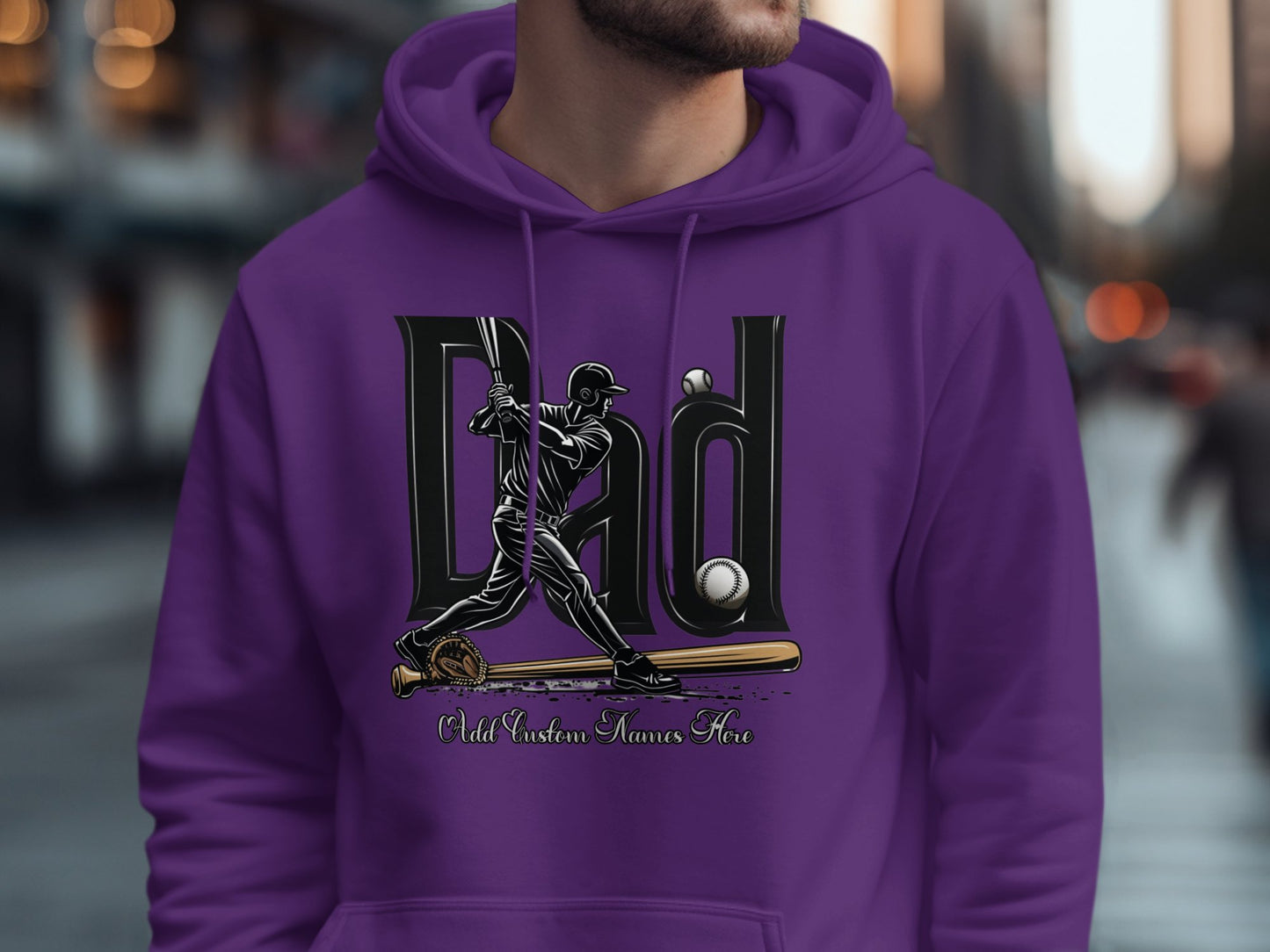 Dad Hoodies with Baseball Player Dad Product