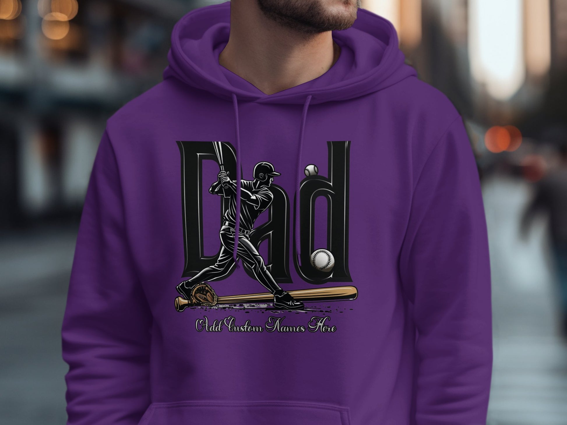 Dad Hoodies with Baseball Player Dad Product