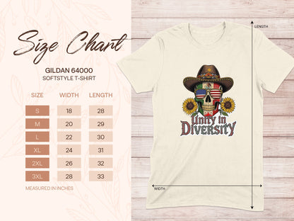 Unity in Diversity Skull with Hat T-shirt product type