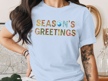 Festive Season's Greetings Graphic T-Shirt for Holiday