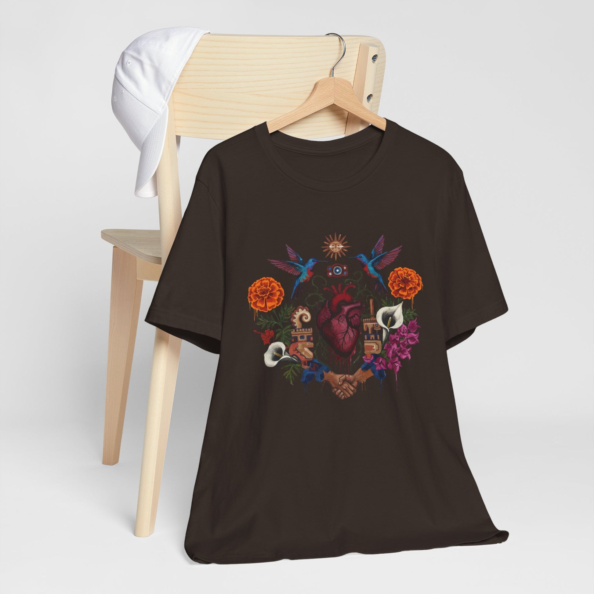 Vibrant Hummingbirds Heart Floral Tribal product type
