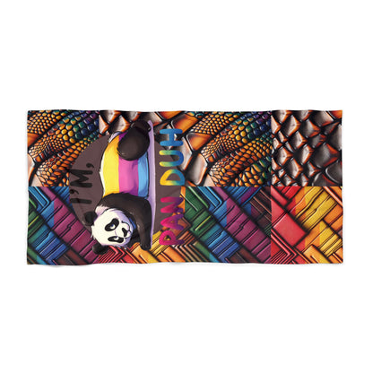 Pride Beach Towel Vibrant Rainbow Panda Beach Towel - Fun Poolside Accessory, LGBTQ+ Pride, Summer Fun, Beach Day Essential, Gift for Friends