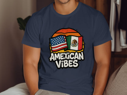 American Mexican Vibes Patriotic Flags Design T-Shirt product type