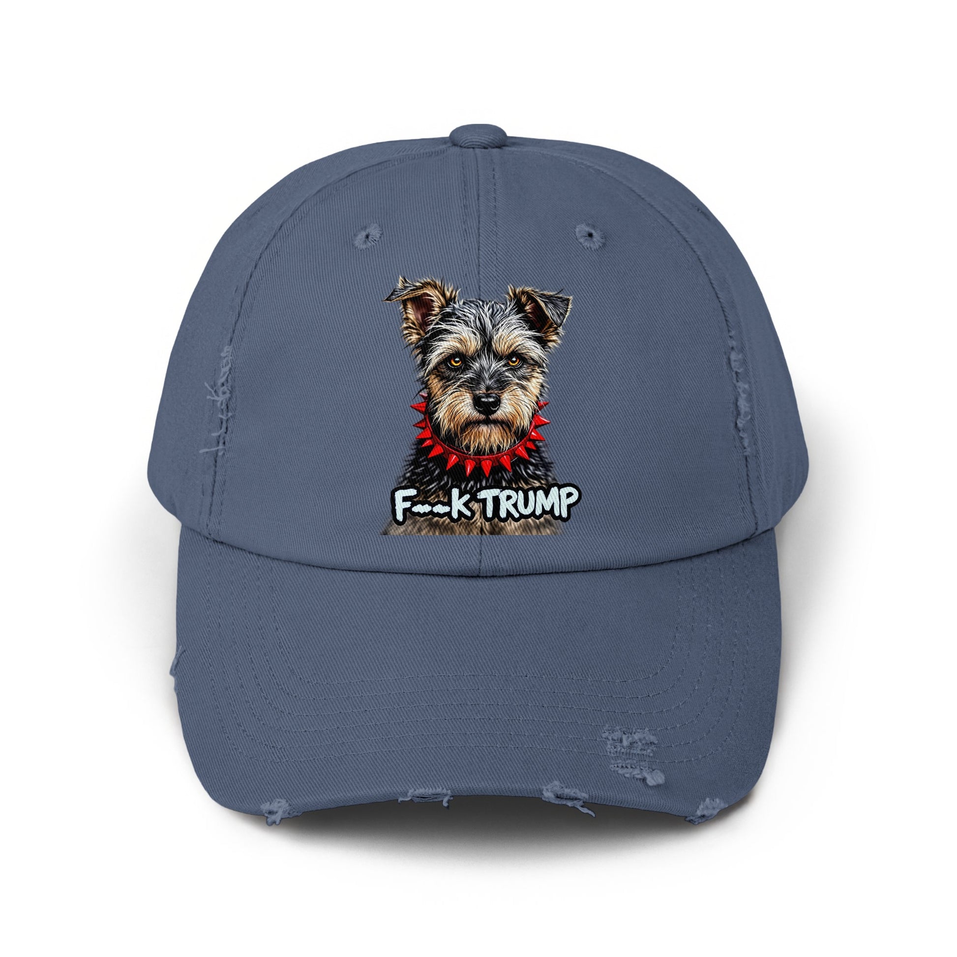 Funny Cap with Dog and Anti-Trump Message Cap