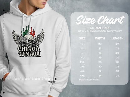 Winged Skull Design Gildan 18500 Hooded Sweatshirt product type